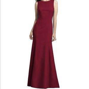 Dessy style 2936 burgundy crepe bridesmaid